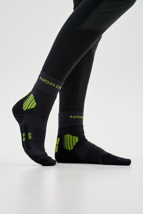 Носки Nordski Run All year Black/Lime NSV757180