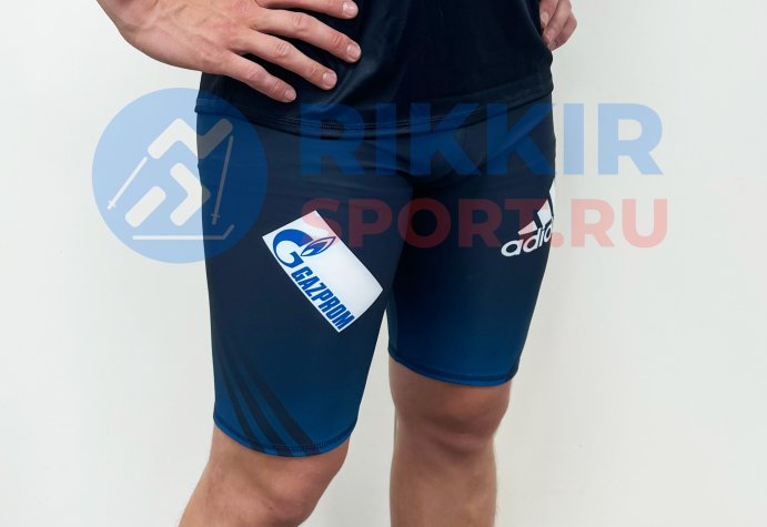 Шорты беговые РОССИЯ 2020 синий "биатлон"