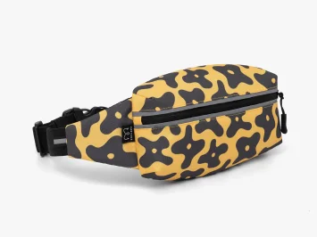 Сумка Enklepp Marathon Waist Bag (black flowers-yellow)