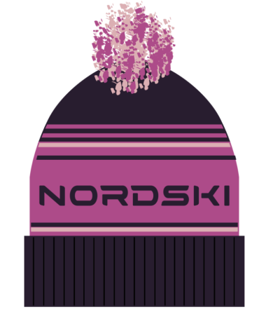 Шапка Nordski Stripe Violet NSV470990