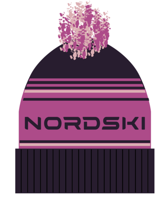 Шапка Nordski Stripe Violet NSV470990