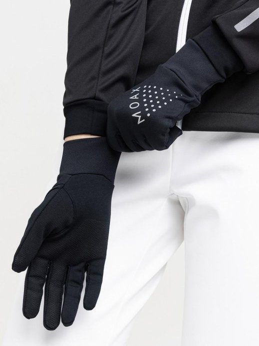 Перчатки для бега Moax Stretch Fit run  M2232/10000 черный