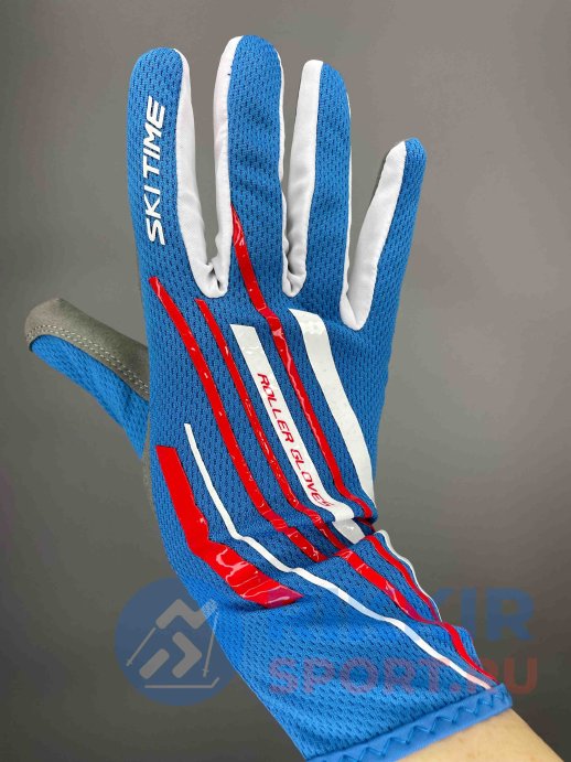 Перчатки для лыжероллеров SKI TIME ROLLER Race голубые