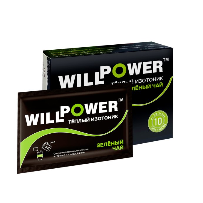 Напиток изотонически в порошке Willpower (ЗЕЛЁНЫЙ ЧАЙ) саше-пакет.