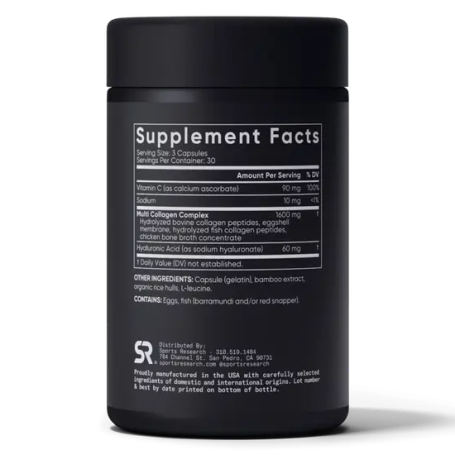 Мульти Коллагеновый комплекс Sports Research Collagen Multicomplex 1600мг, 90 капс.