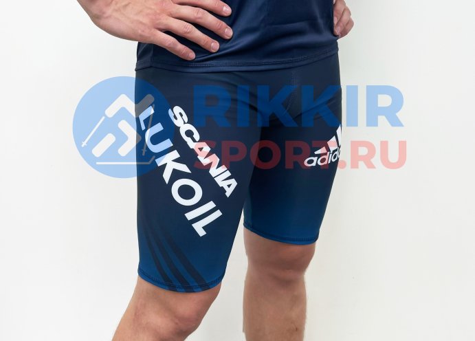 Шорты беговые РОССИЯ 2020 синий "лыжные гонки" в Твери