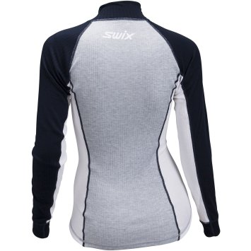 Термофутболка SWIX RaceX с воротн. жен. 40826/11200 серый меланж