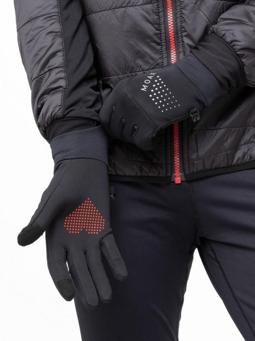 Перчатки для бега Moax Hit run M2233/10005 черный/красный