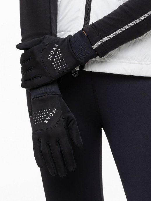 Перчатки для бега Moax Hit run M2233/10005 черный/красный