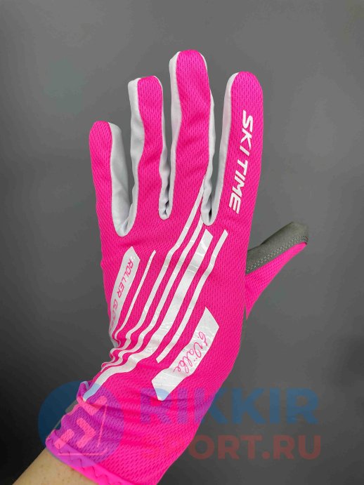 Перчатки для лыжероллеров SKI TIME ROLLER Race розовые