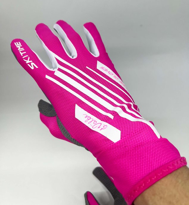 Перчатки для лыжероллеров SKI TIME ROLLER Race розовые