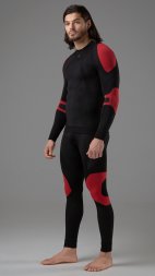 Термобелье V-MOTION ALPINESPORTS Мужской ASM Черно-красный