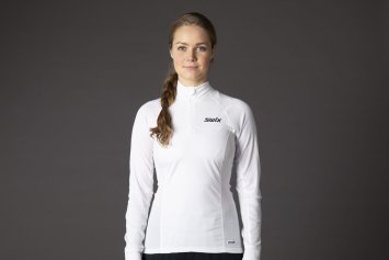 Термофутболка SWIX RaceX wind с воротн. жен. 40447/00000 белый