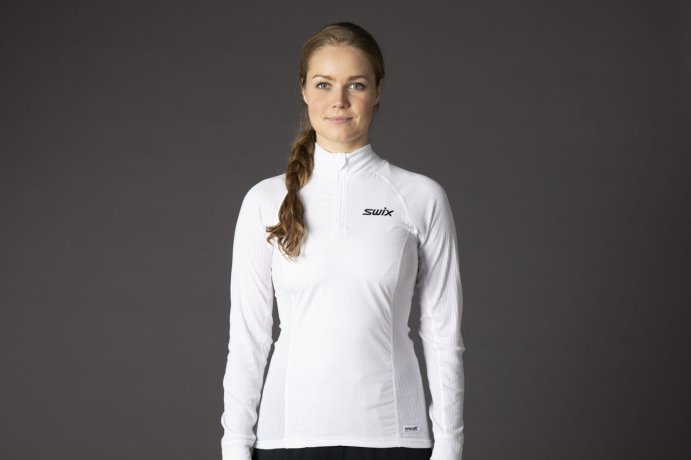 Термофутболка SWIX RaceX wind с воротн. жен. 40447/00000 белый