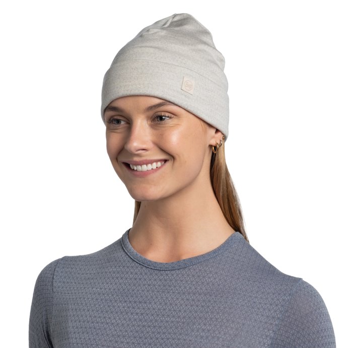 Шапка Buff Merino Heavyweight Hat Solid Cloud 111170.003.10.00