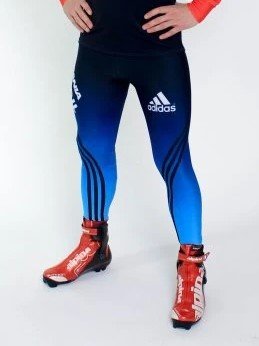 Брюки от гоночного костюма РОССИЯ синий (лыжные гонки)