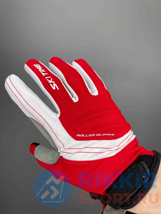 Перчатки для лыжероллеров SKI TIME ROLLER Sphere бело-красные