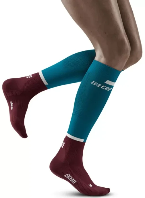 Компрессионные гольфы CEP женские C124W сине-зелёный/бордовый WP20-9-R