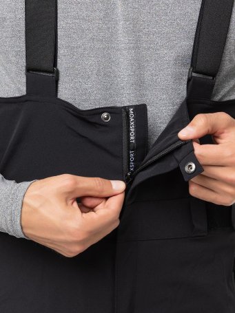 Брюки утепленные MOAX Siberia BIB с лямками муж. MX2317/10000 чёрный