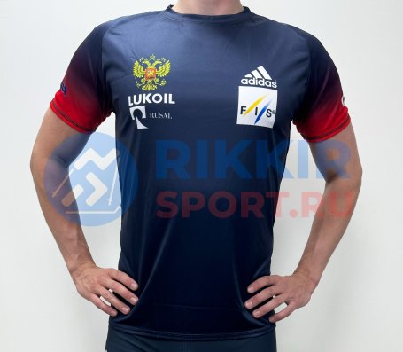 Футболка РОССИЯ 2020 тёмн.-синий &quot;ЛЫЖНЫЕ ГОНКИ&quot;