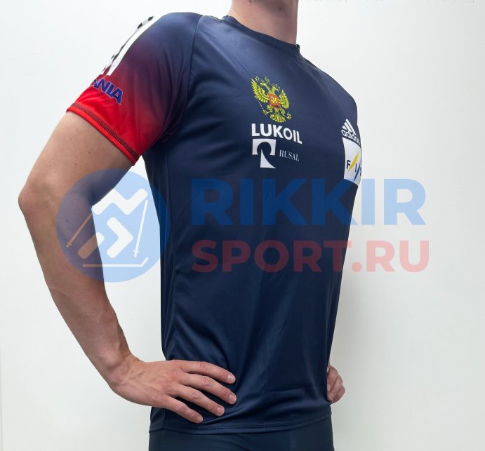 Футболка РОССИЯ 2020 тёмн.-синий &quot;ЛЫЖНЫЕ ГОНКИ&quot;