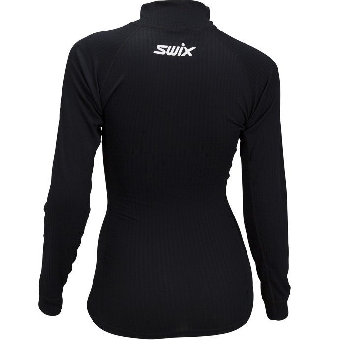Термофутболка SWIX RaceX wind с воротн. жен. 40447/10000 чёрный в Твери