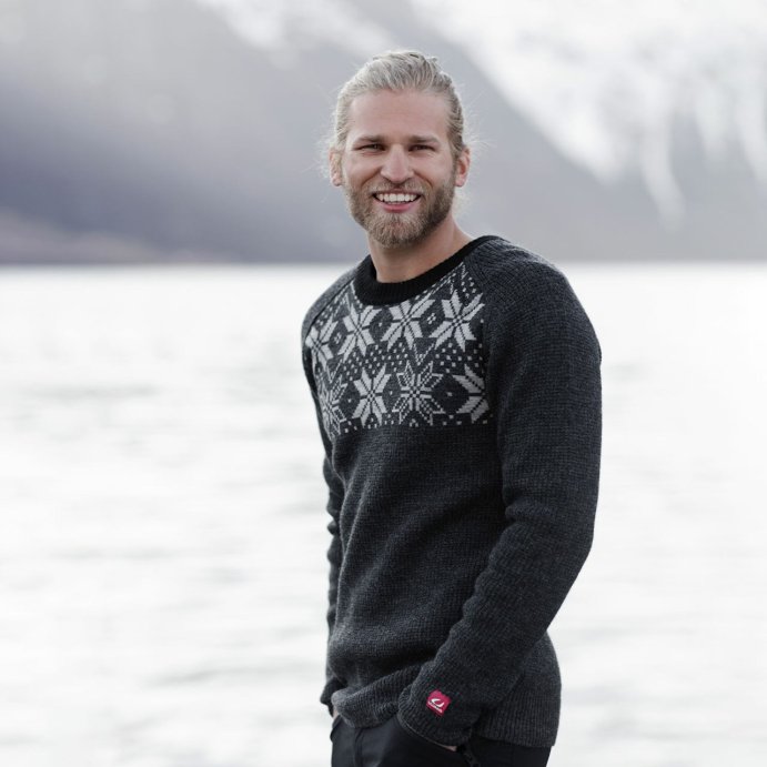 Свитер ULVANG Rav Kiby с кругл. вырезом муж. 77411/11165 угольн./серый в Твери