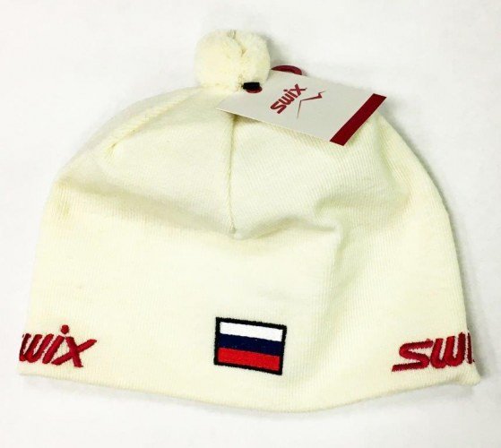 Шапка SWIX Tradition с флагом 46704-000RU белый 58 в Твери