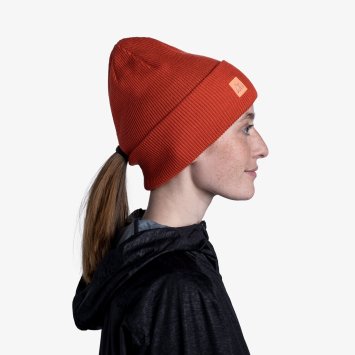 Шапка Buff Crossknit Hat Solid Fire 126483.220.10.00