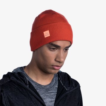Шапка Buff Crossknit Hat Solid Fire 126483.220.10.00