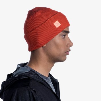 Шапка Buff Crossknit Hat Solid Fire 126483.220.10.00