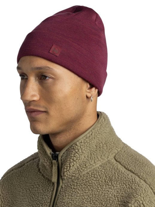 Шапка Buff Merino Heavyweight Hat Solid Tibetan Red 111170.422.10.00
