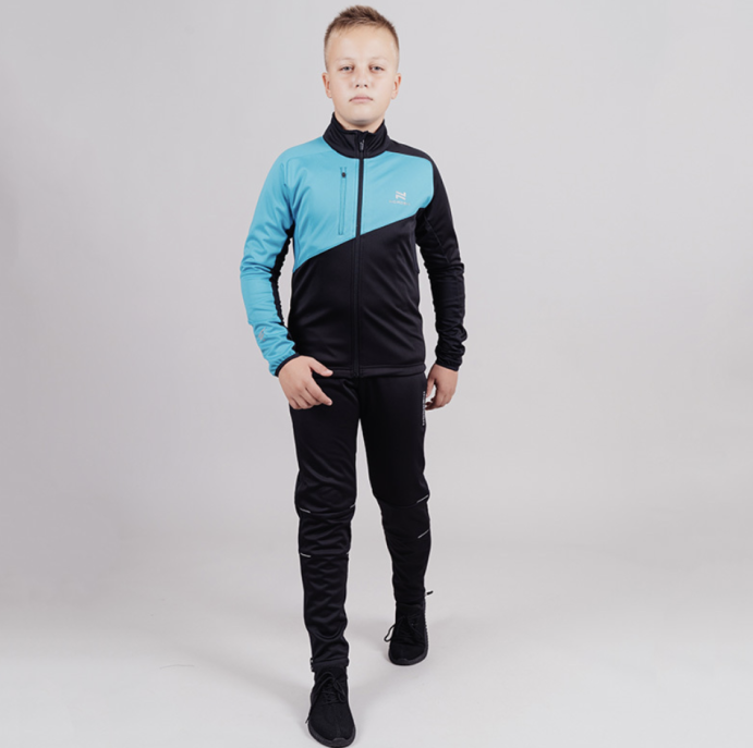 Костюм разминочный Nordski Jr. Premium Blue/Black NSJ802170/NSJ410100 в Твери