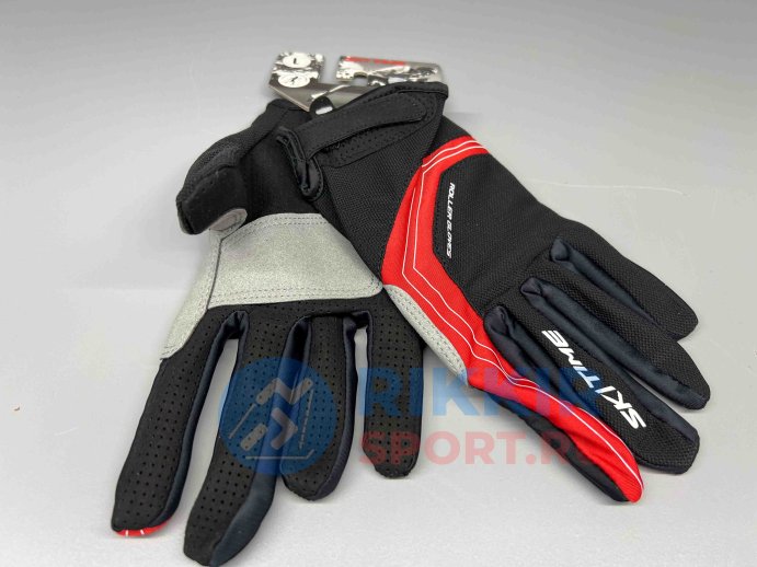 Перчатки для лыжероллеров SKI TIME ROLLER Sphere черно-красные