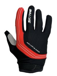 Перчатки для лыжероллеров SKI TIME ROLLER Sphere черно-красные