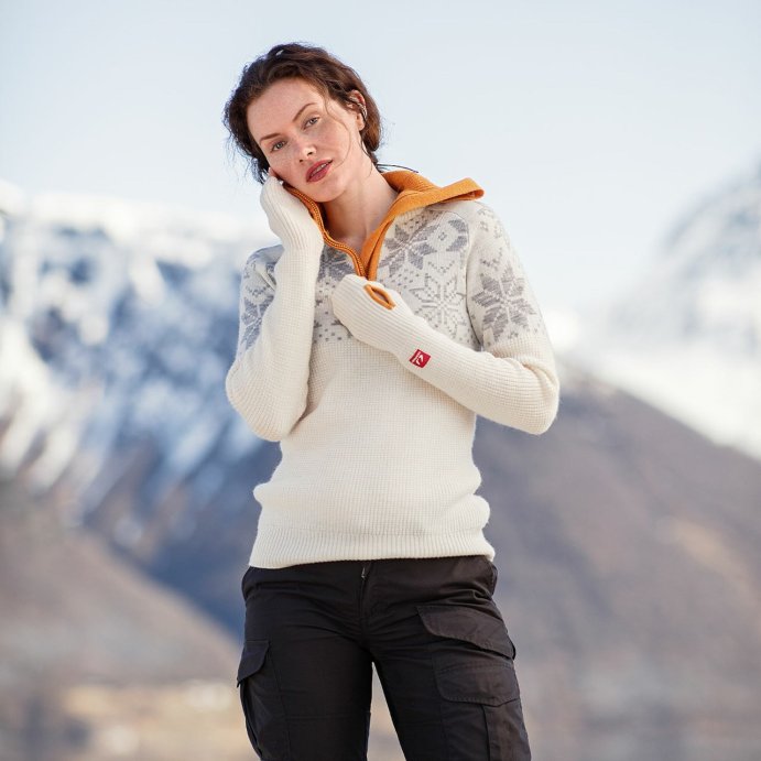 Свитер ULVANG Rav Kiby жен. 77316/00233 ваниль/серый в Твери