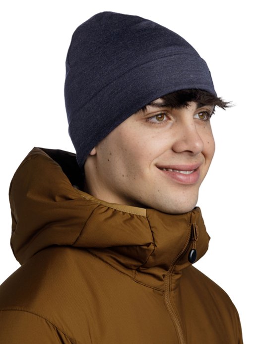 Шапка Buff Merino Heavyweight Hat Solid Indigo 111170.785.10.00
