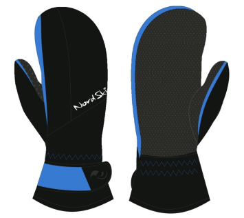 Варежки Nordski Arctic Black/Blue Membrane NSV230170