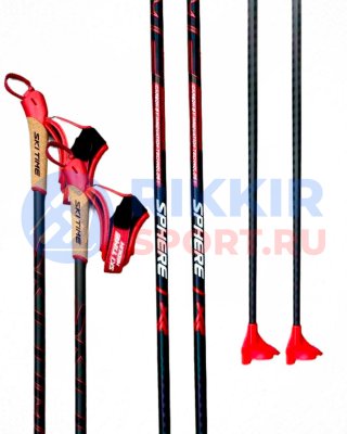 ЛЫЖНЫЕ ПАЛКИ SKI TIME SPHERE HM Black/Red —