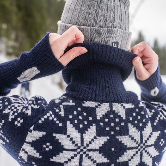 Свитер ULVANG Rav Kiby жен. 77316/75016 синий/сер.меланж в Твери