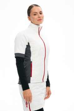 Жилет утепленный Bivium Рэйс жен. белый_графитовый