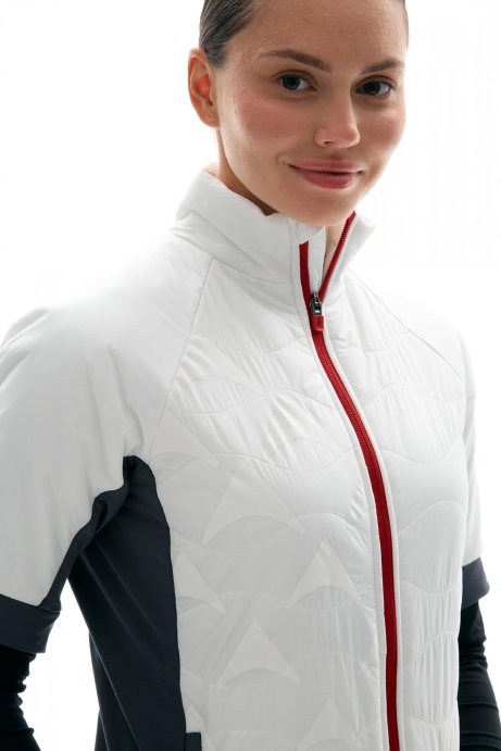 Жилет утепленный Bivium Рэйс жен. белый_графитовый