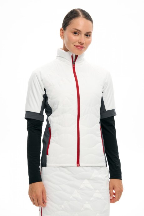 Жилет утепленный Bivium Рэйс жен. белый_графитовый