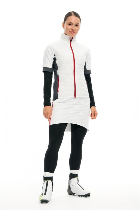 Жилет утепленный Bivium Рэйс жен. белый_графитовый