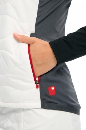 Жилет утепленный Bivium Рэйс жен. белый_графитовый