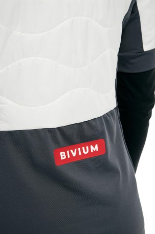 Жилет утепленный Bivium Рэйс жен. белый_графитовый