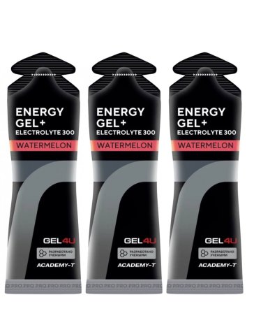 Гели энергетические углеводные с электролитами GEL4U 3 шт по 60мл (Солёный арбуз)