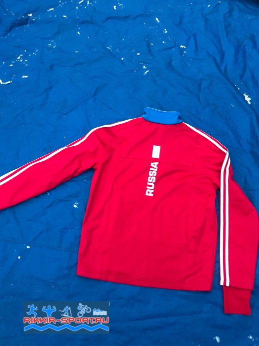 Костюм разминочный РОССИЯ красн. с гол. воротом