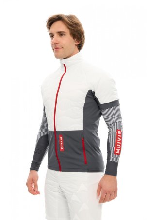 Жилет утепленный Bivium Рэйс муж. белый_графитовый