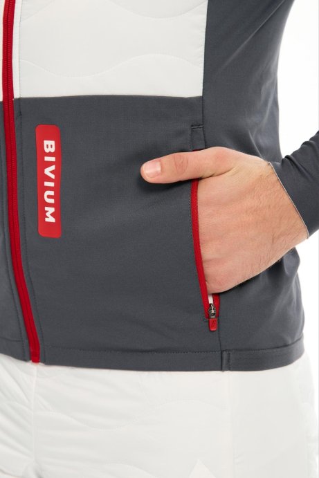 Жилет утепленный Bivium Рэйс муж. белый_графитовый
